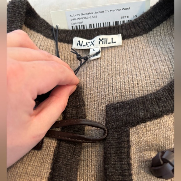 Alex Mill Aubrey Toggle Sweater Jacket NWT Large - Picture 8 of 8